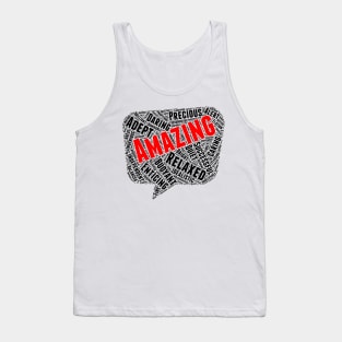 Positve Words, Positive Vibes, Quotes Tank Top